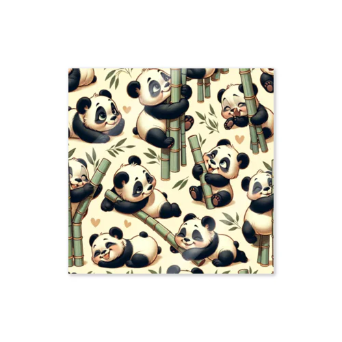 pandas【ビンテージアニマル】 Sticker