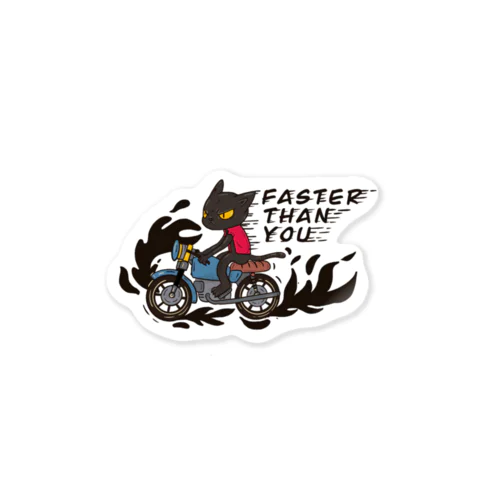 cafe racer cat Sticker