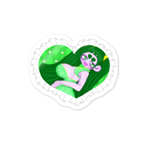 「SAH_Green-Girl♡」 Sticker