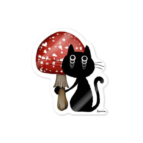 黒猫スロットベニテング持ってみた Sticker