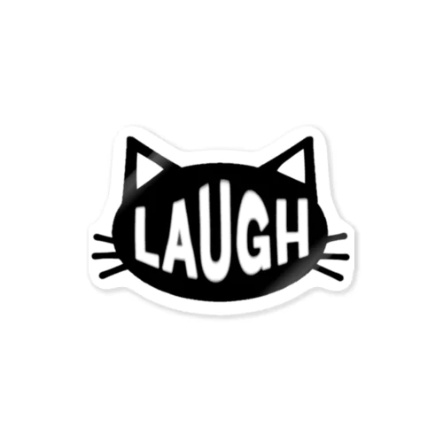 LAUGH ロゴ　黒 Sticker