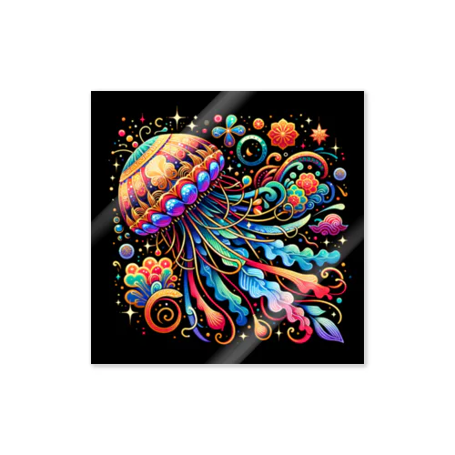 flowery jellyfish Sticker