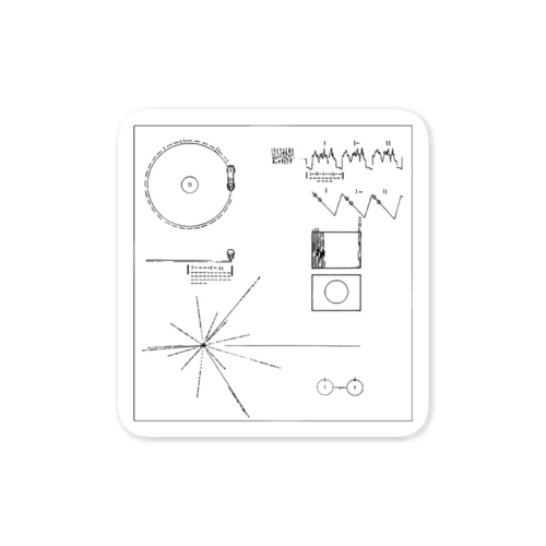 ボイジャーのゴールデンレコード ステッカー