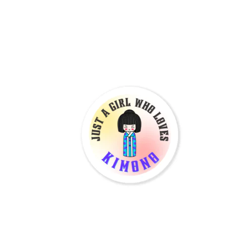 着物大好き女の子 Sticker