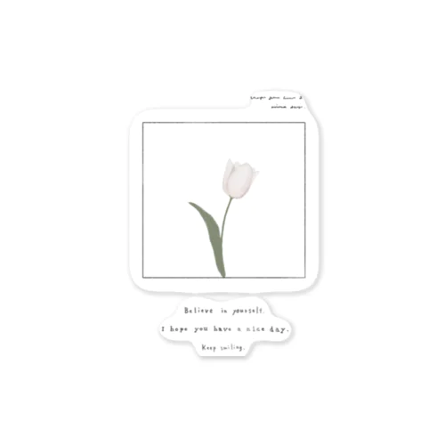 Powderpink tulip , Logoflame . Sticker