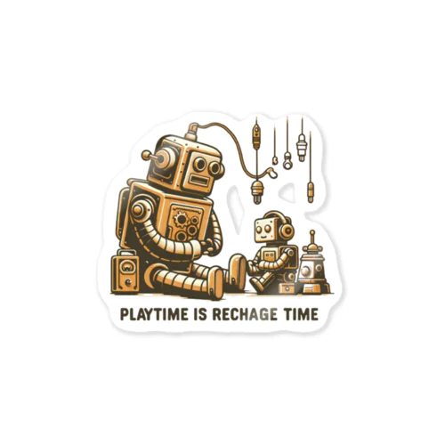 子供と遊ぶロボット Sticker