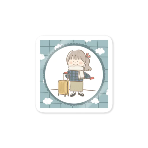 冬の旅行 Sticker