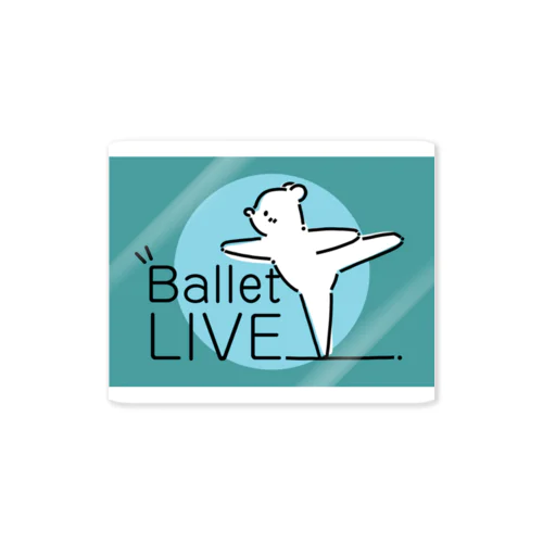 Ballet LIVE しろくまダンサーロゴ ステッカー