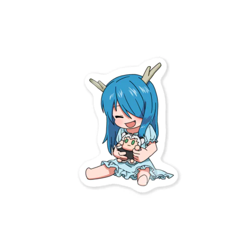 白虎人形と青龍さん Sticker