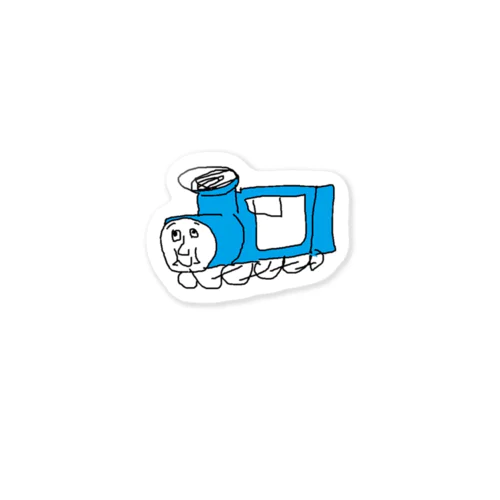 青い汽車 Sticker