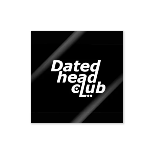 DATED HEAD CLUB ロゴしーる。ブラック ステッカー