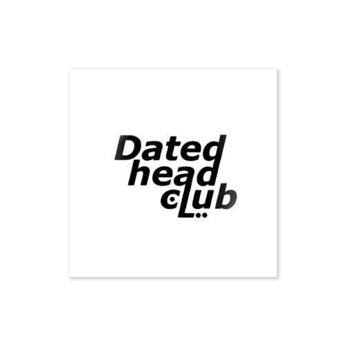 DATED HEAD CLUB ロゴしーる。ホワイト ステッカー