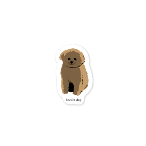 Backlit dog Sticker