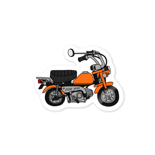 オレンジのバイク ステッカー