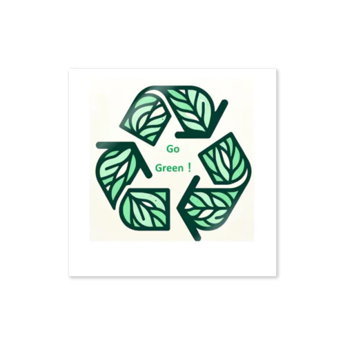 Go Green! Sticker