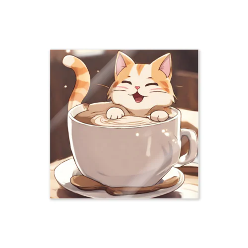 カプチーノ猫 스티커