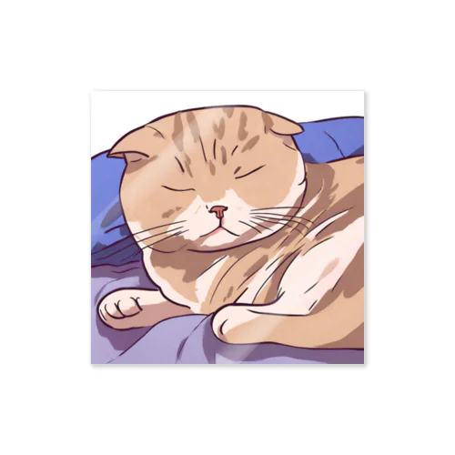 お昼寝中の猫 Sticker