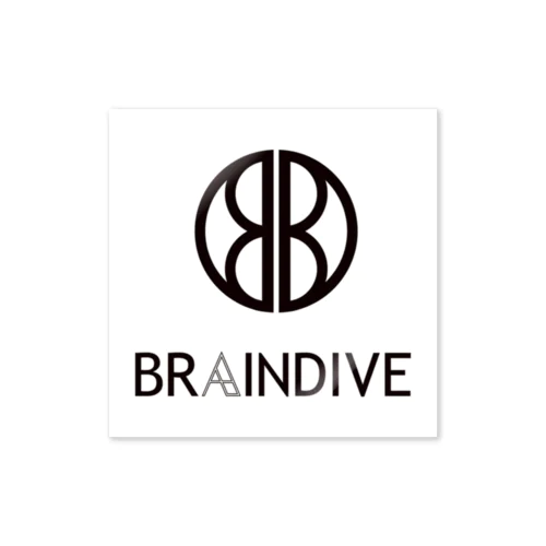 【BRAINDIVE】ステッカー 白ver Sticker