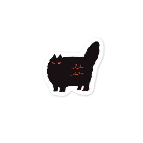 強気な黒猫 Sticker