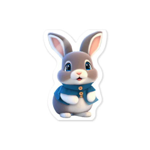 ３Dウサギ Sticker