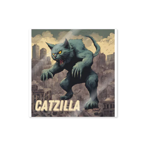 ゴジラになりたい猫 CATZILLA ステッカー