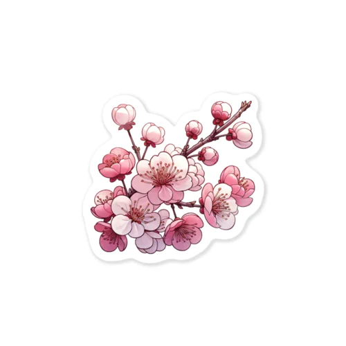 八重咲きの桜 Sticker