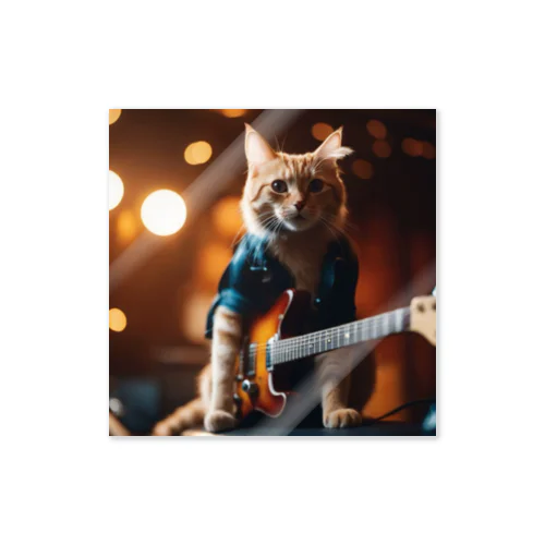 Kawaii Rock Cat Sticker