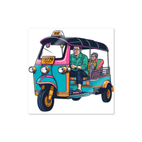 タイの乗り物シリーズ「トゥクトゥク」tuktuk ステッカー