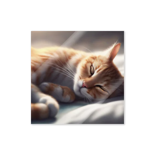 足をくるりと絡めながら寝る猫ちゃん Sticker