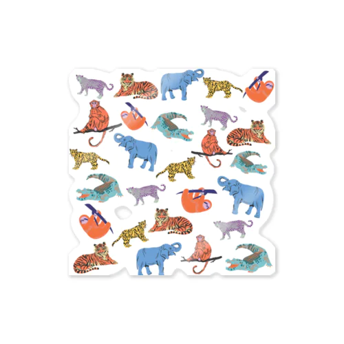 ジャングルの動物たち Sticker
