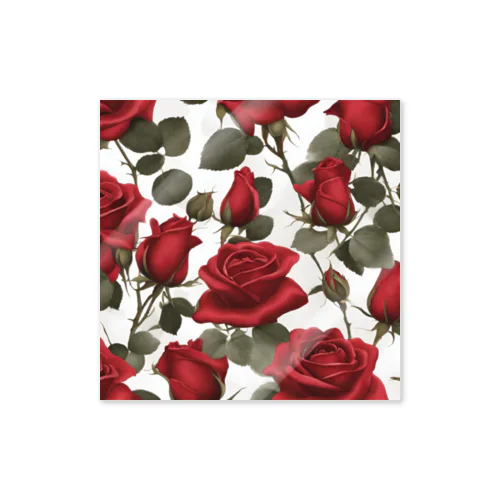 サテンレッドの薔薇 Sticker