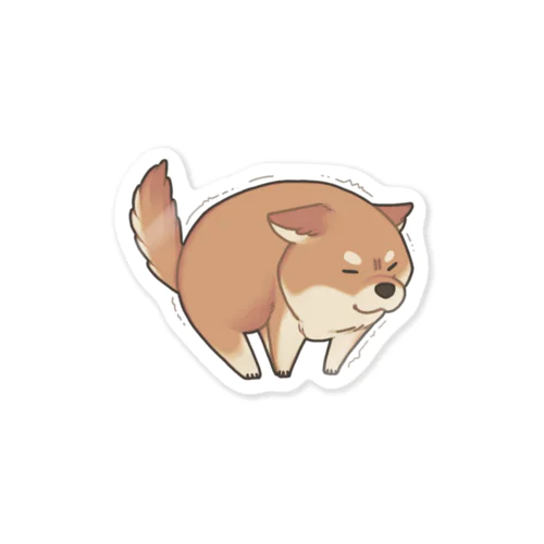 ふんばり犬 Sticker