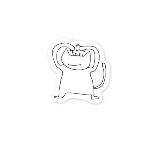 ねことひよこ Sticker