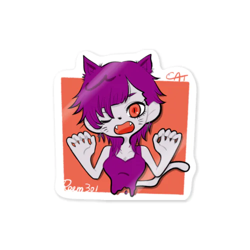 CAT girl  Sticker