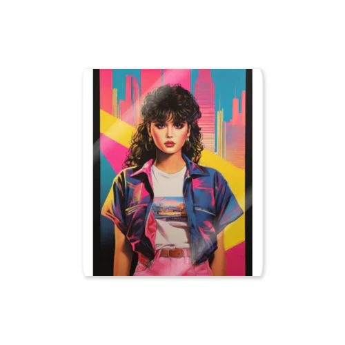 80's girls　No.2 ステッカー