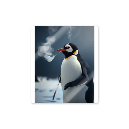  Smoking Penguin Sticker