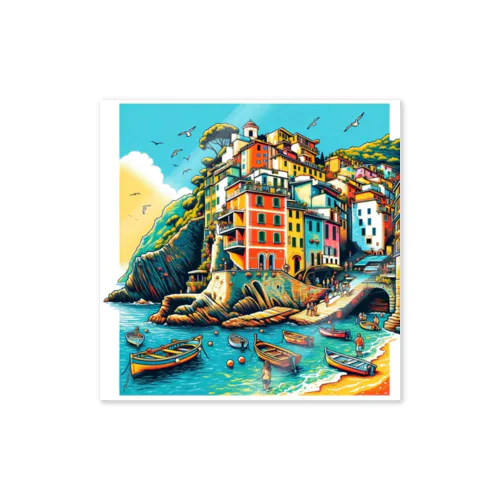 イタリアの風景　チンクエ・テッレ Sticker