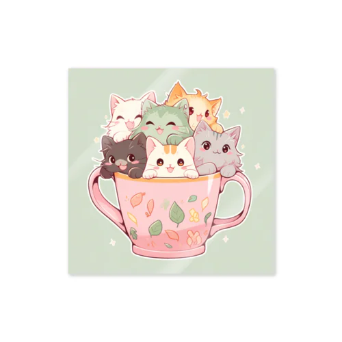 Mug cat Sticker