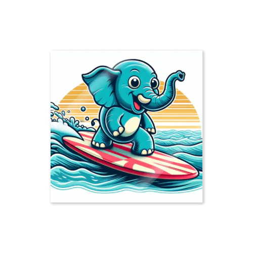 サーフィン象 Sticker