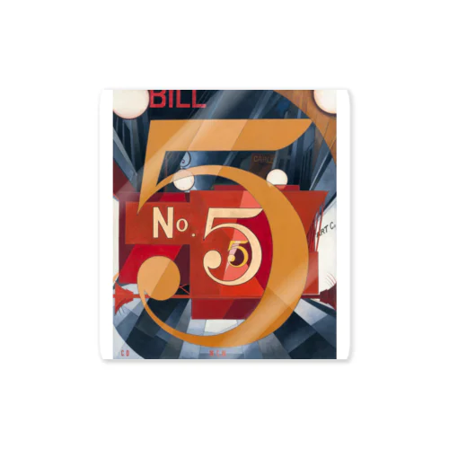 チャールズ・デムス charles demuth No5 金のNo.5 ステッカー