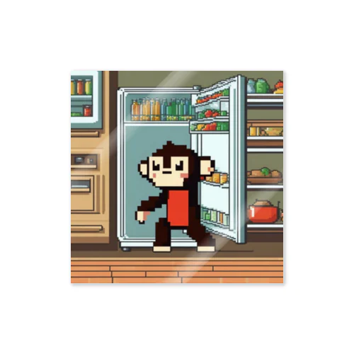 冷蔵庫の中の冒険猿 ステッカー