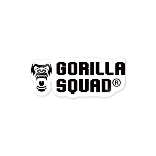 GORILLA SQUAD ロゴ黒 ステッカー