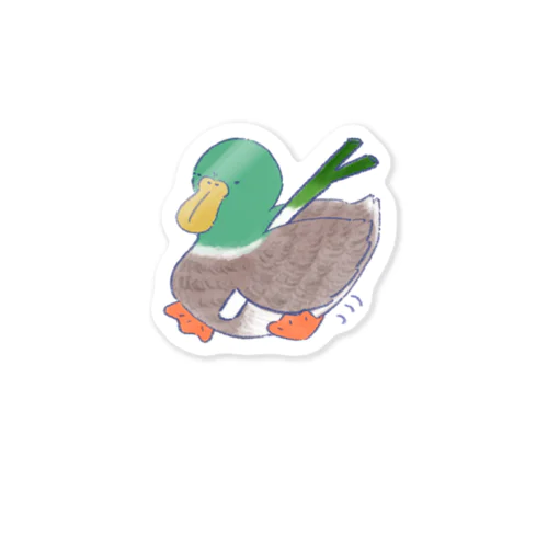カモがネギしょって Sticker