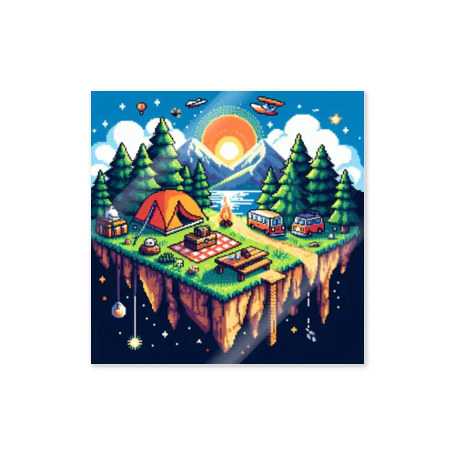 camping(ドット) Sticker