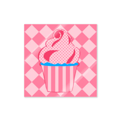 カップケーキ　ピンク味 Sticker
