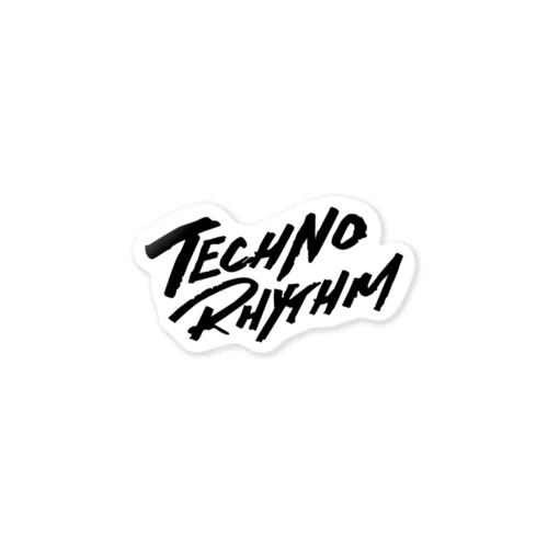 TECHNO RHYTHM sticker black《CC期》 Sticker