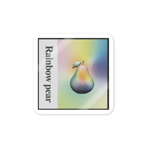 Rainbow pear Sticker