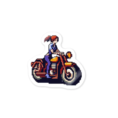 ドットバイカーレディ Sticker