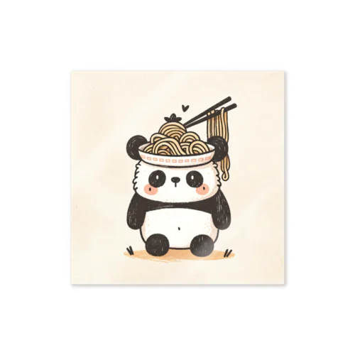 ふわふわパンダのラーメンワンダーランド Sticker