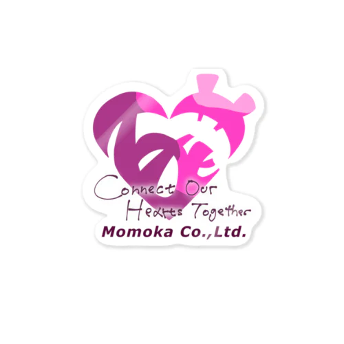 【個数限定】Momoka Co.,Ltd. Connect Our Hearts Together-Love Pink ステッカー